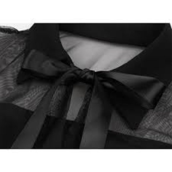 BLACK GOTHIC BOWKNOT CUTE DRESS-NEW NEVER WORN - Picture 3 of 5